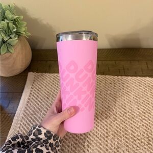 Pink Dunkin Travel Mug